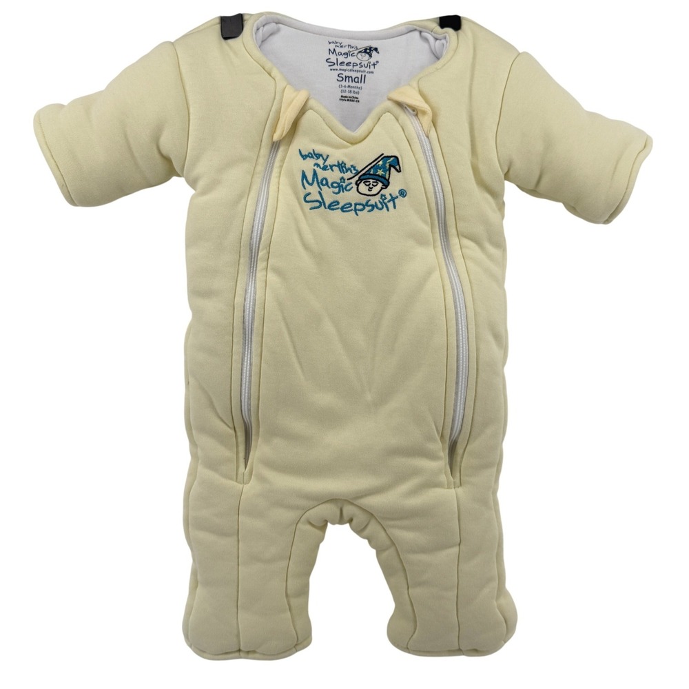 Baby Merlin's Magic Sleepsuit Light Yellow Small 3-6 Months 12-18 lbs Cotton
